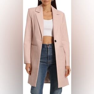 Avec Les Filles blush pink blazer coat
